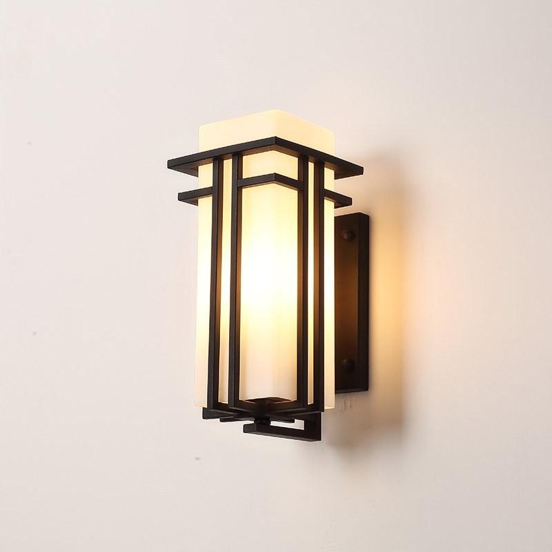 Изображение товара: Уличная настенная лампа в китайском стиле, простой современный креативный светильник для двора, коридора, водонепроницаемая внешняя настенная лампа для балкона