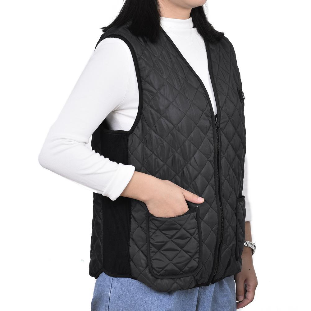 Изображение товара: Мужская зимняя умная хлопковая жилетка с управлением через приложение, жилетка с электрическим подогревом и USB, женская уличная Гибкая теплая зимняя куртка