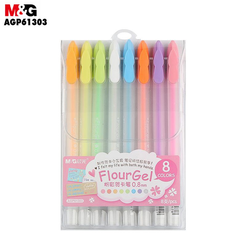 Изображение товара: M & G Пастельная Акварельная ручка. 8-цветная нейтральная ручка. 0,8 мм Пастельная краска набор ручек для поздравительных открыток