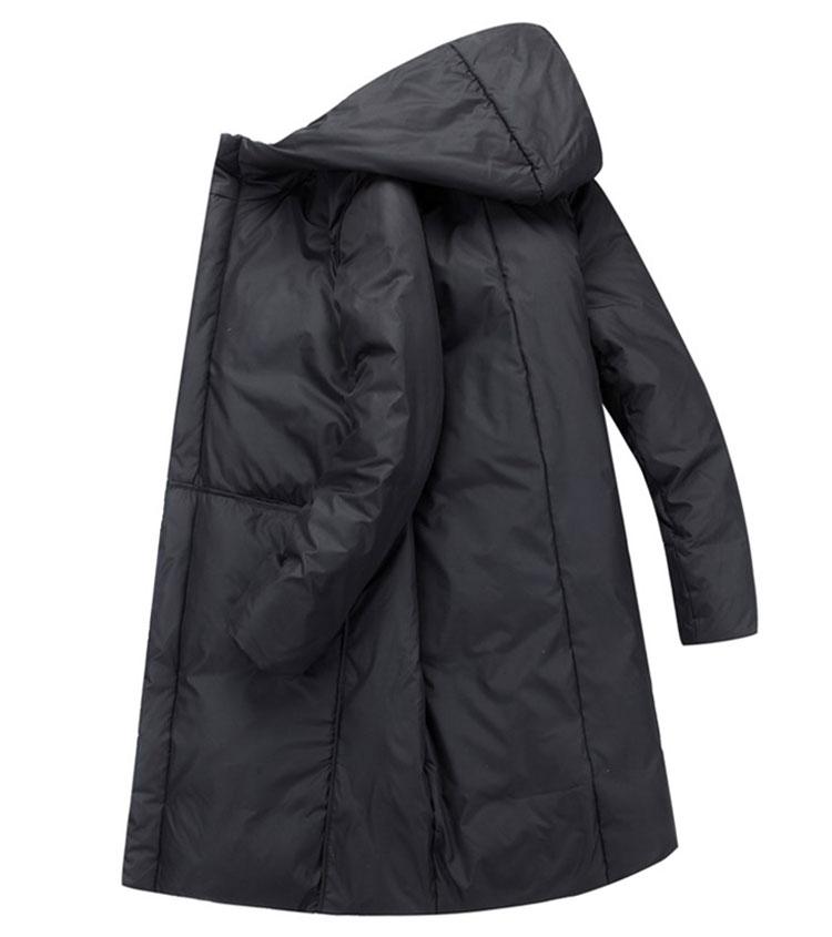 Изображение товара: Модное зимнее длинное пальто, Мужская водонепроницаемая брендовая одежда, мужское хлопковое пальто, Осеннее качественное черное пальто, Мужское пальто