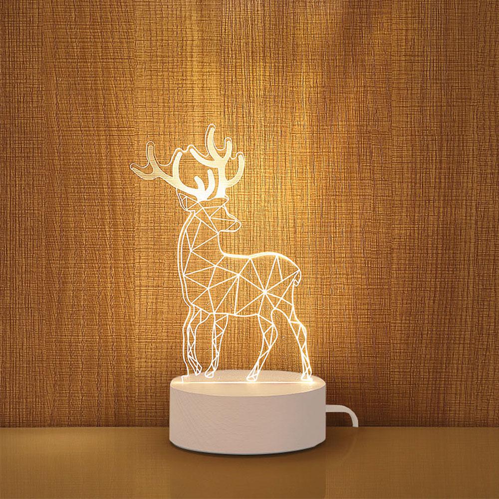 Изображение товара: 3d мультяшная настольная лампа, новинка, иллюзия, 3d USB светодиодный милый светильник, домашний декор, декоративная лампа для детской спальни, рождественский подарок