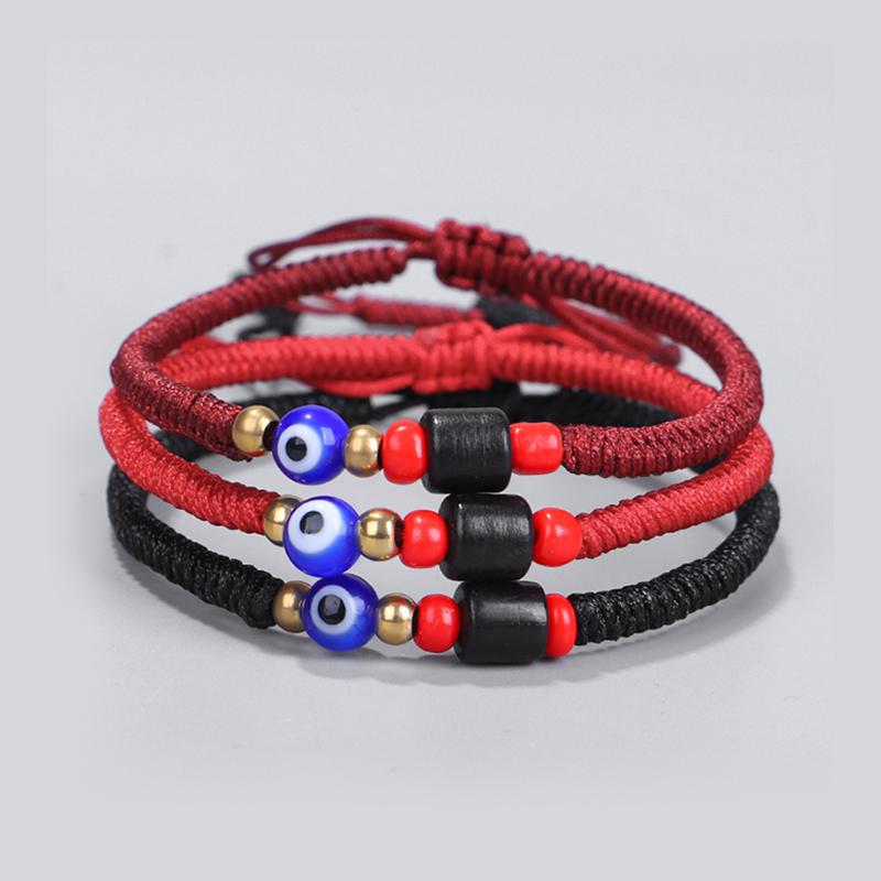 Изображение товара: Оригинальный защитный браслет для мужчин сглаза подлинный счастливый узел веревка Благословение браслет амулет тибетская буддистская пара браслет