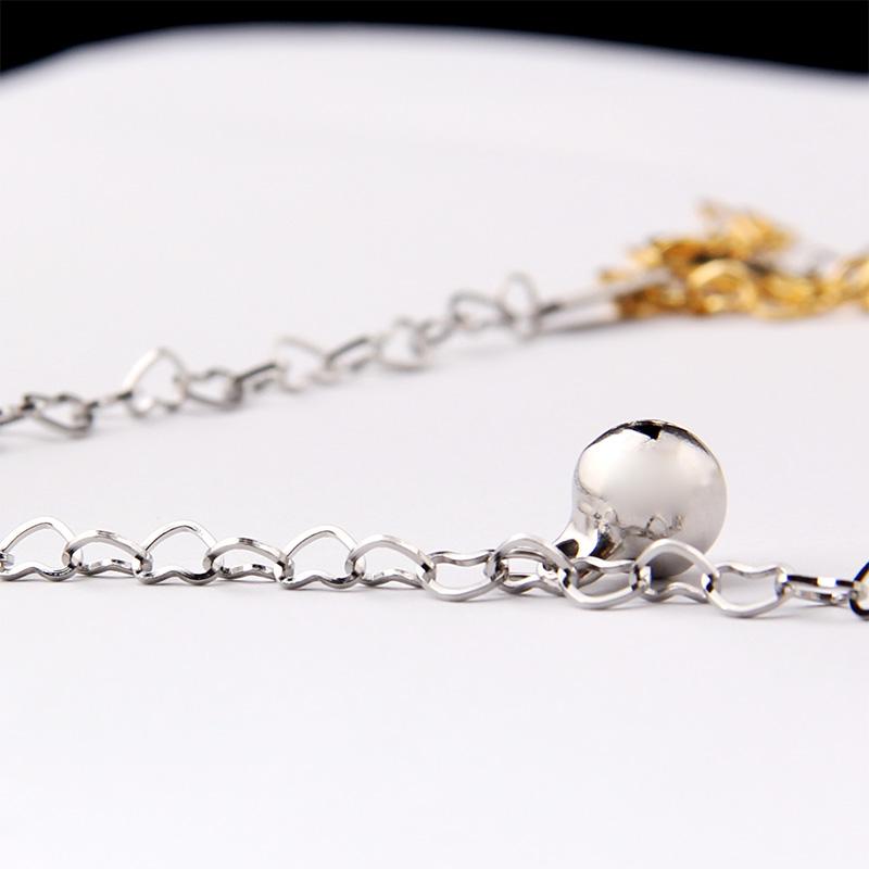 Изображение товара: Новинка 2020, маленький колокольчик из нержавеющей стали, серебряные подвески с кисточками, ожерелье в богемном стиле, золотая цепочка в форме сердца, ожерелья для женщин