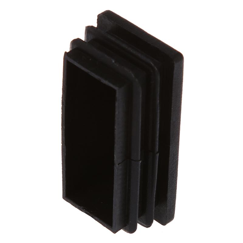 Изображение товара: Пластиковые прямоугольные вставки для трубок концевые заглушки колпачка 25x50 мм 10 шт черные