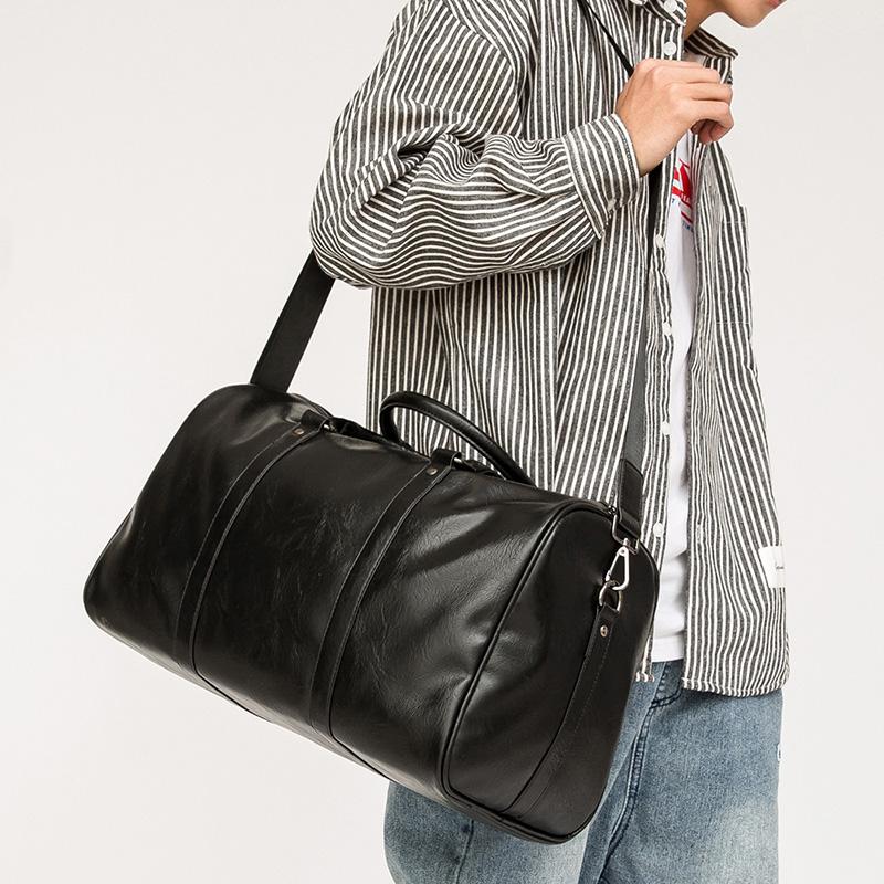 Изображение товара: Мужская сумка из искусственной кожи, Повседневная деловая сумка через плечо для ноутбука 15,6 дюйма