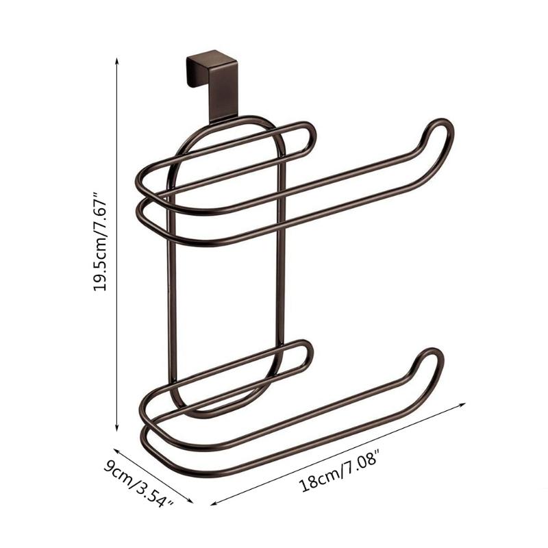 Изображение товара: Удерживает 2 рулона, металлический компактный держатель для рулона туалетной бумаги