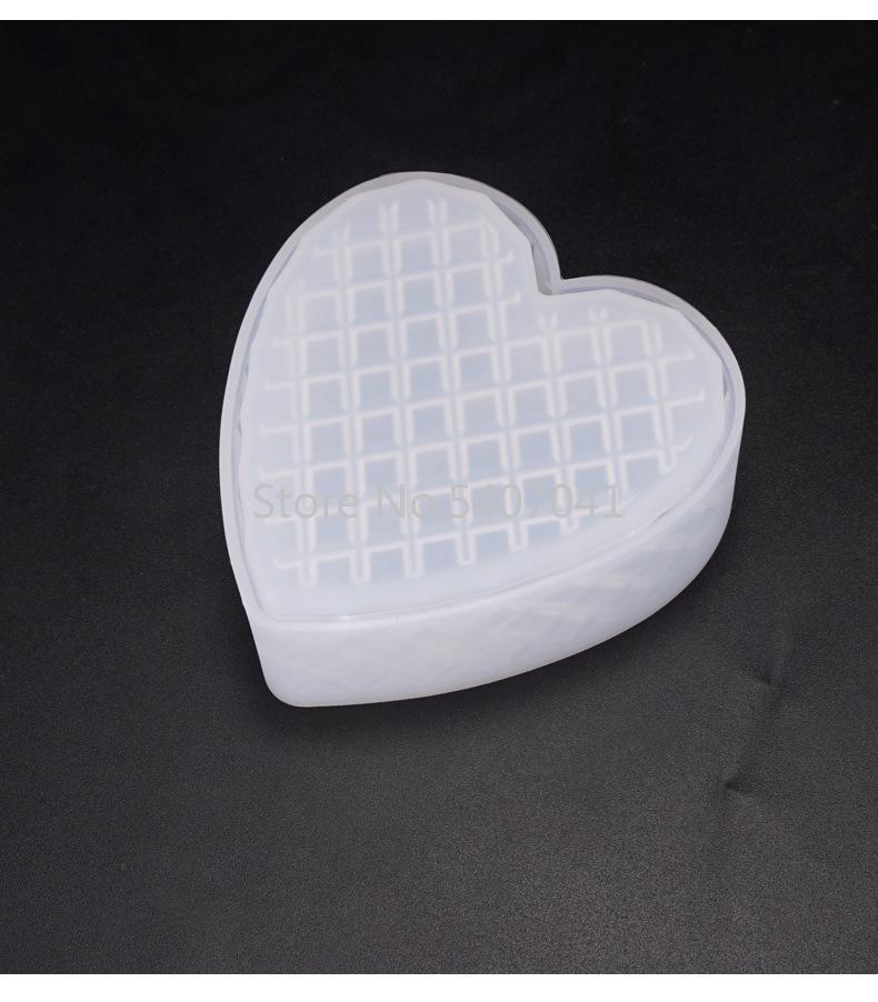 Изображение товара: Подарочная коробка для ювелирных изделий в форме сердца, формочка для УФ-полимера, принадлежности для ювелирных изделий