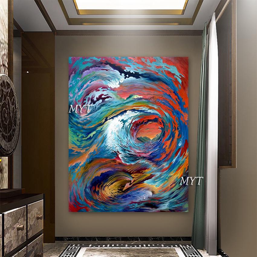 Изображение товара: Картина маслом на холсте для декора комнаты, современная абстрактная картина большого размера ручной работы без рамки, 100%