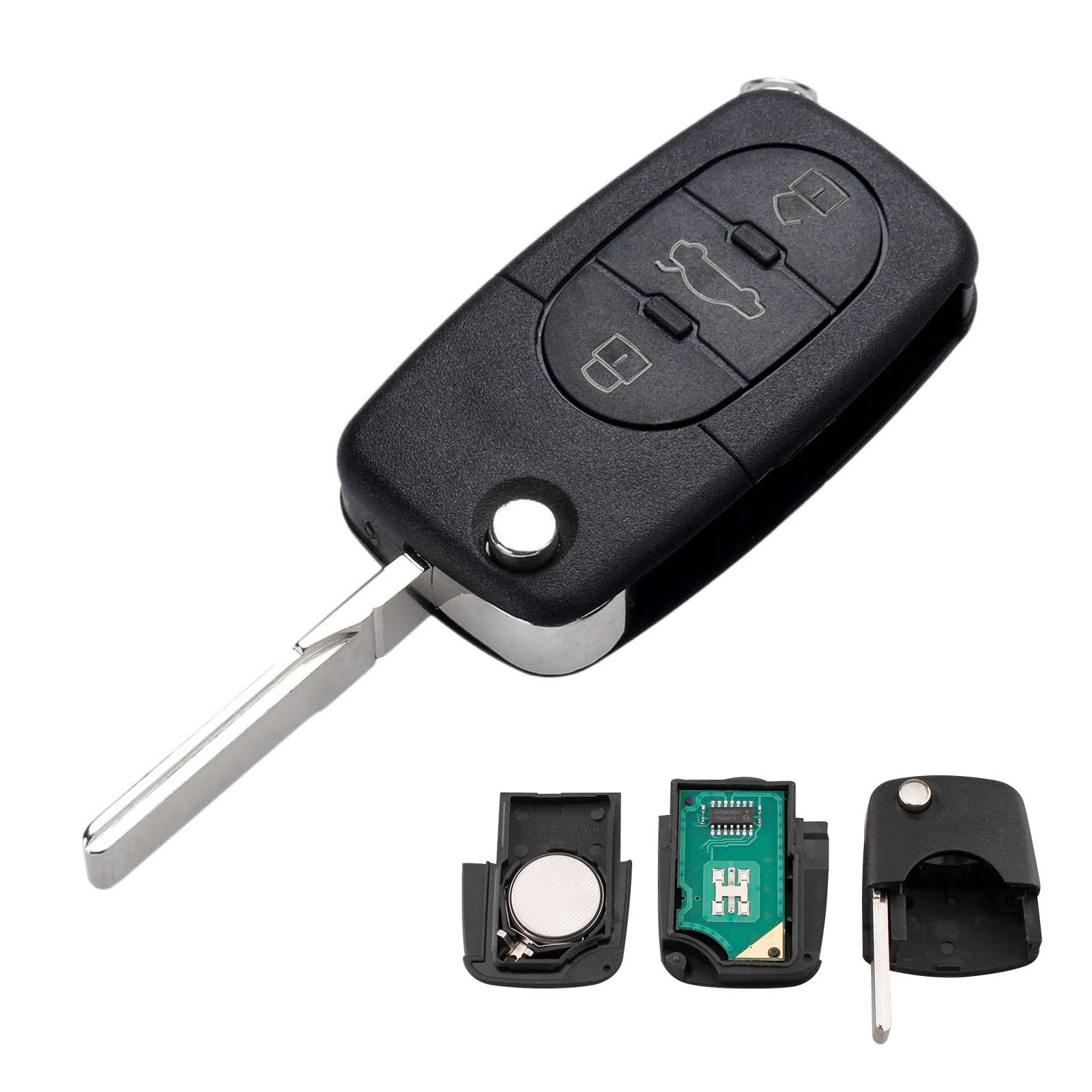 Изображение товара: 433 МГц 3-кнопочный Автомобильный Дистанционный ключ для Audi A6 TT 4D0837231K, складной Автомобильный ключ-брелок, чехол для ID48, автомобильный флип-ключ
