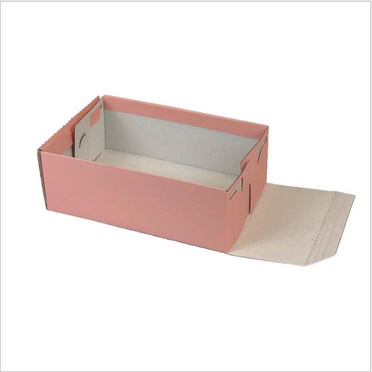 Изображение товара: Коробка для хранения обуви, 100 шт., коробка для обуви с индивидуальным логотипом, Подарочная коробка, складная коробка из гофрированной бумаги для упаковки обуви