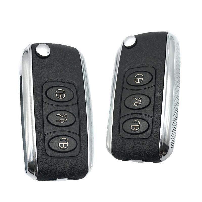 Изображение товара: Чехол для смарт-ключа с тремя кнопками для Bentley, задняя крышка для автомобильного ключа без лезвия