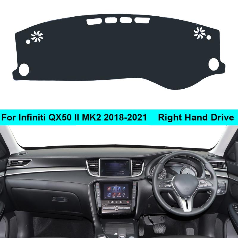 Изображение товара: Двухслойный чехол для приборной панели автомобиля Infiniti QX50 II MK2 2018 - 2021 LHD RHD, накидка, ковер, теневой коврик, коврик для приборной панели, Солнцезащитный коврик