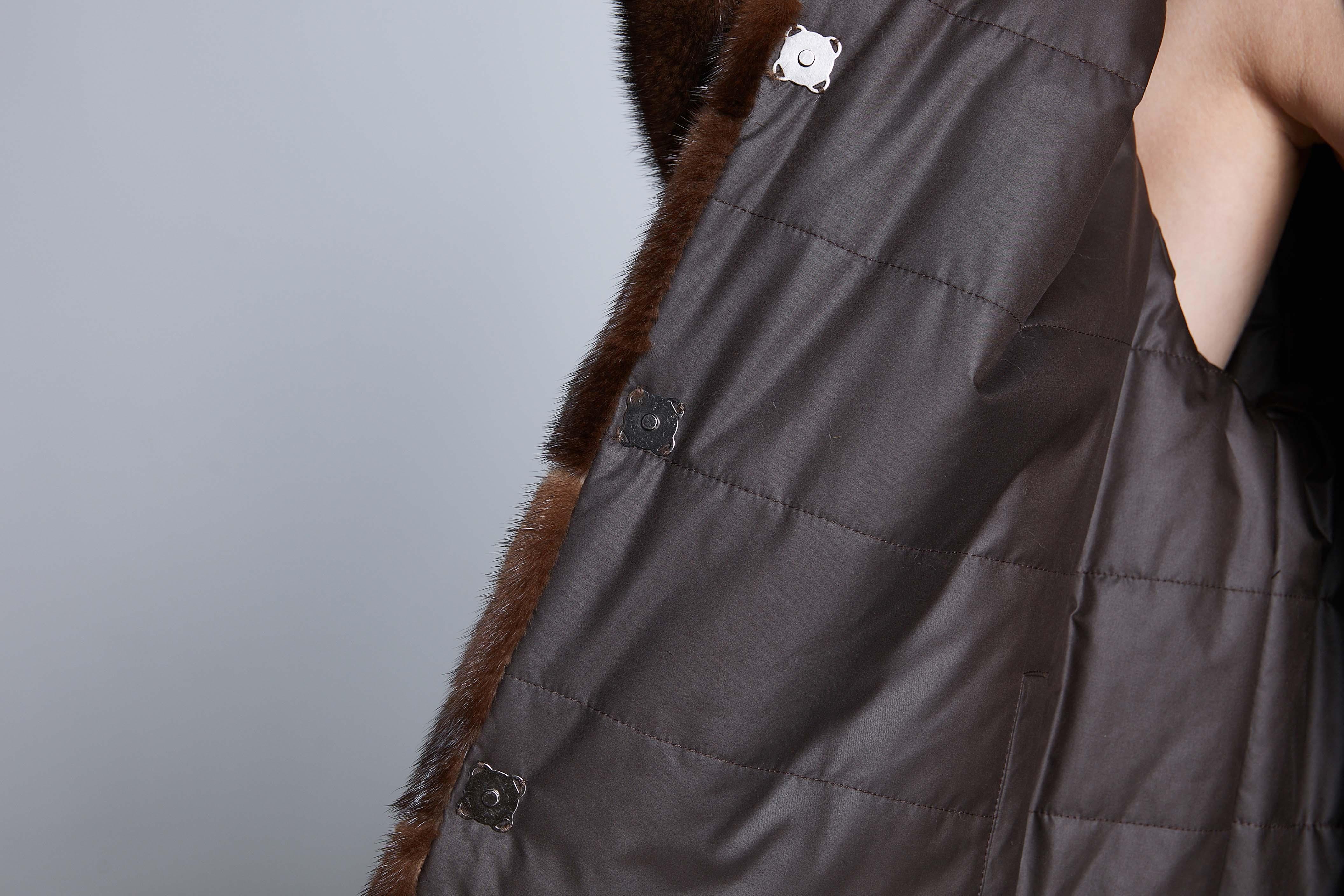 Изображение товара: Куртка Zirunking женская из натуральной норки, двусторонняя Толстая теплая зимняя верхняя одежда, короткая куртка из натуральной норки, Z202, 2020