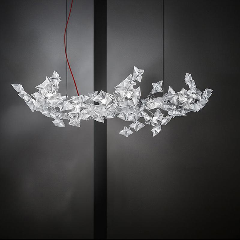 Изображение товара: Современная Минималистичная Подвесная лампа из нержавеющей стали, Белая светодиодная лампа в скандинавском стиле, внутреннее освещение для гостиной, спальни, столовой