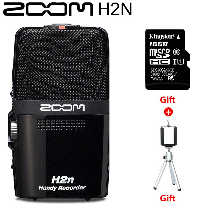 Изображение товара: Оригинальный ручной диктофон Zoom H2N с SD-картой Kingston на 16 ГБ, 5 встроенных микрофонов для записи музыки и видеоинтервью