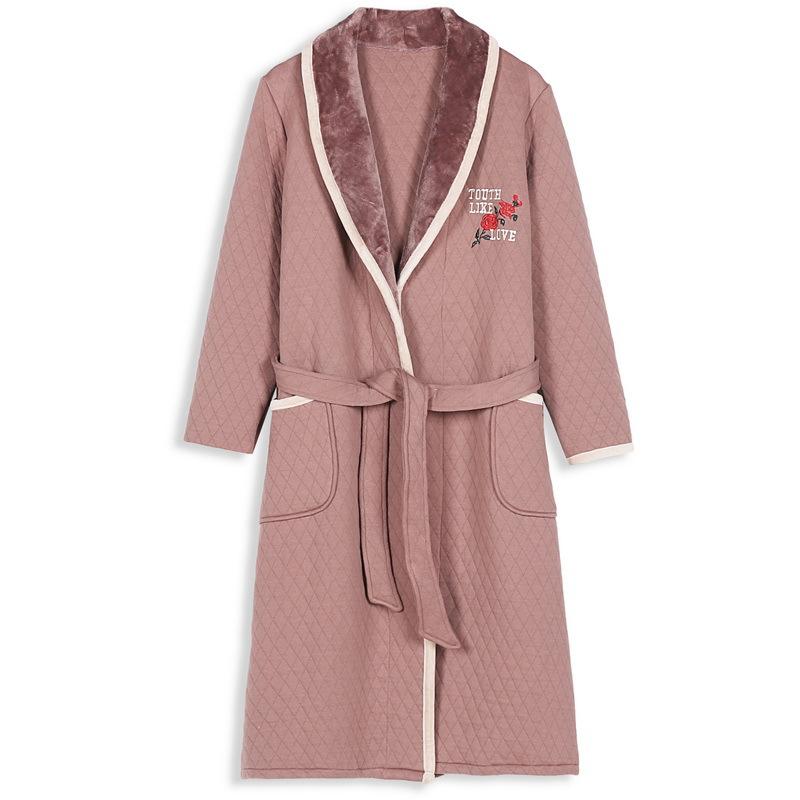 Изображение товара: Женские пижамы, осенне-зимняя теплая фланелевая ночная рубашка, женский корейский Кардиган с капюшоном, домашний сервис, платья, pijama mujer, платье