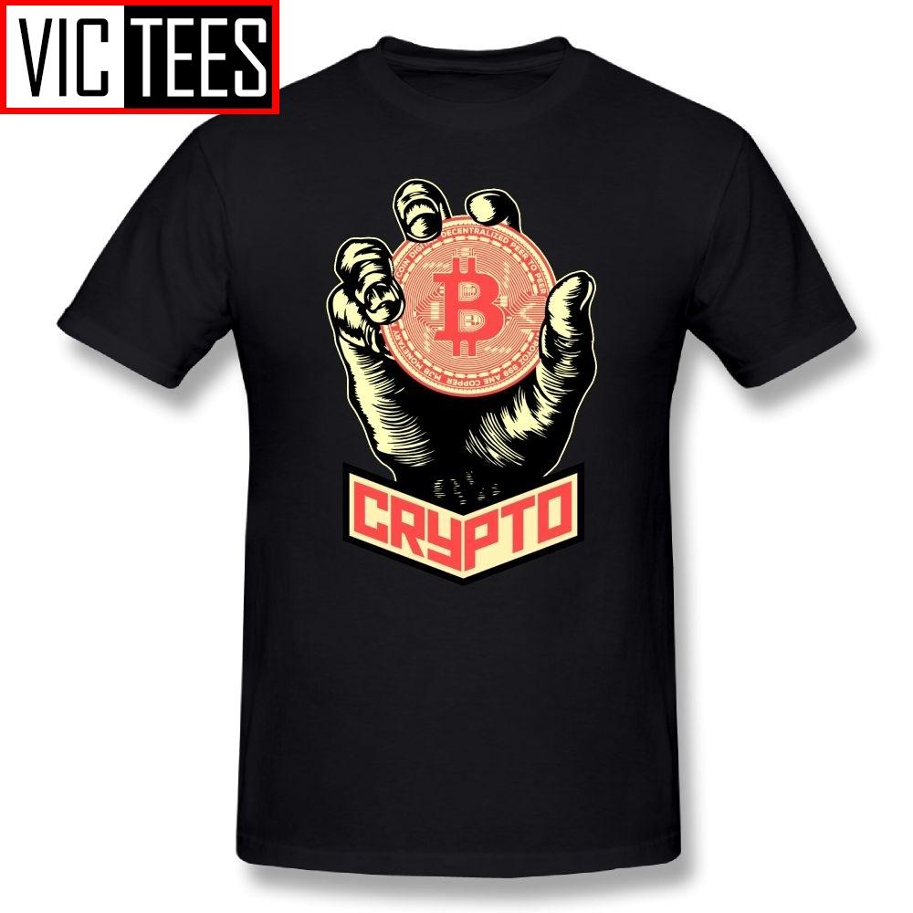 Изображение товара: Мужские футболки для биткоина криптовалюты, 100% хлопок, футболка большого размера, мужские футболки, размер размера плюс
