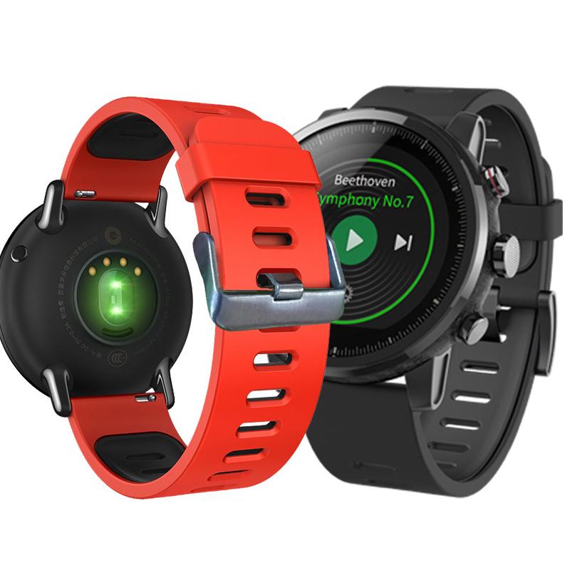 Изображение товара: Ремешок для часов Xiaomi Huami Amazfit Gtr 2/47 мм/Stratos Pace 3 2, силиконовый, 22 мм