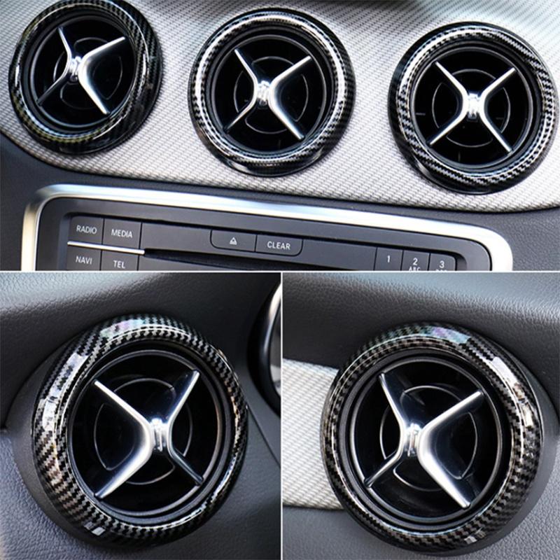 Изображение товара: Для Mercedes Benz a B CLA GLA Class W176 W246 W117 X156 приборная панель украшение на вентиляционное отверстие накладка наклейки для стайлинга автомобиля