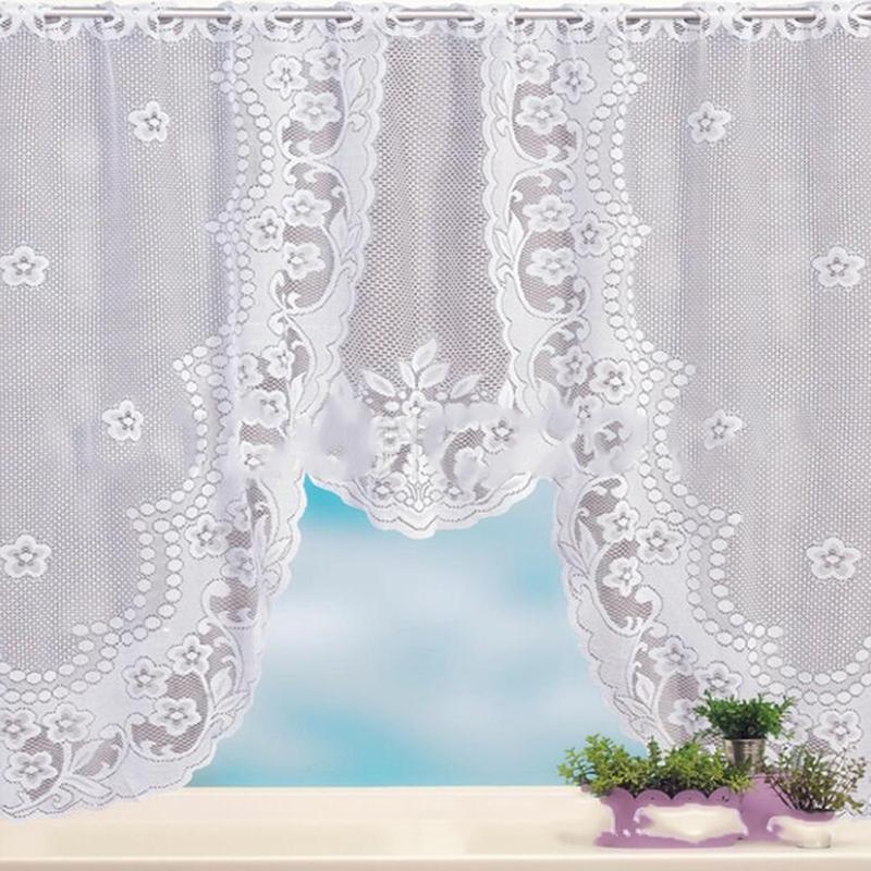 Изображение товара: Кружевные прозрачные Занавески для украшения дома, оконные тюлевые занавески, занавески для спальни, римские шторы
