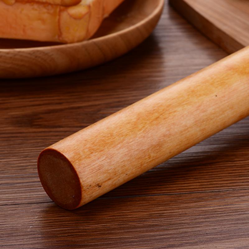 Изображение товара: Оригинальная Скалка из цельной древесины для выпечки, скалка для теста, палочка для вареников, инструмент для разбивания теста, домашний инструмент для выпечки