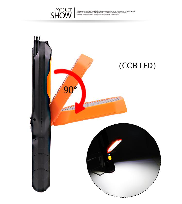 Изображение товара: 2022 светодиодный рабочий светильник, портативный USB Перезаряжаемый мощный выходной фонарик, гибкая магнитная лампа для осмотра, фонарик, аварийный свет