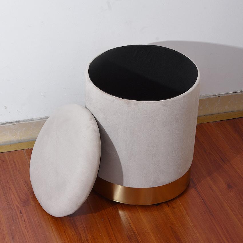 Изображение товара: Современный круглый диван-стул для макияжа, креативный модный столик для хранения чая, низкосменный табурет для обуви, табурет для ног