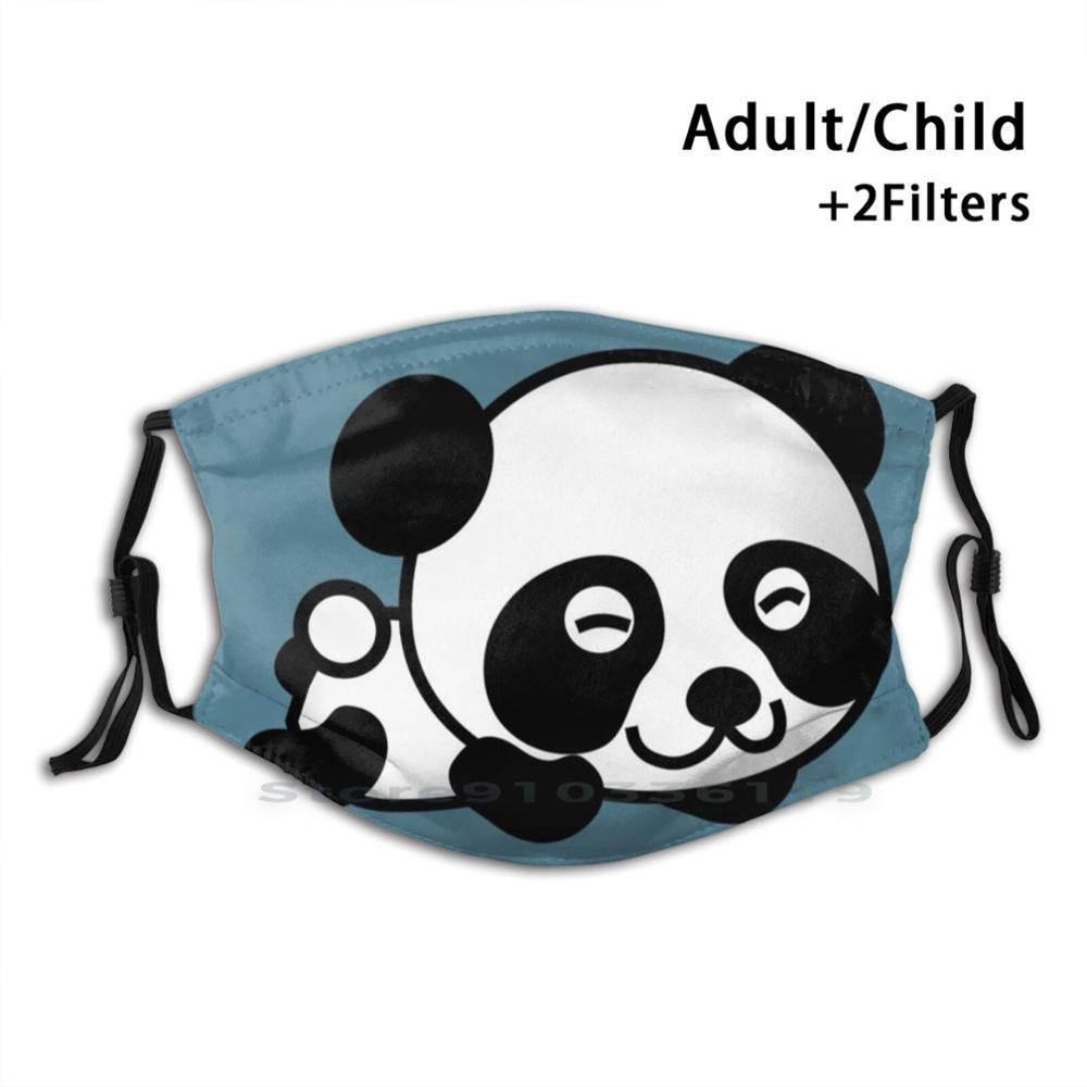 Изображение товара: Пылезащитный фильтр с изображением панды для детей, смываемая маска для лица