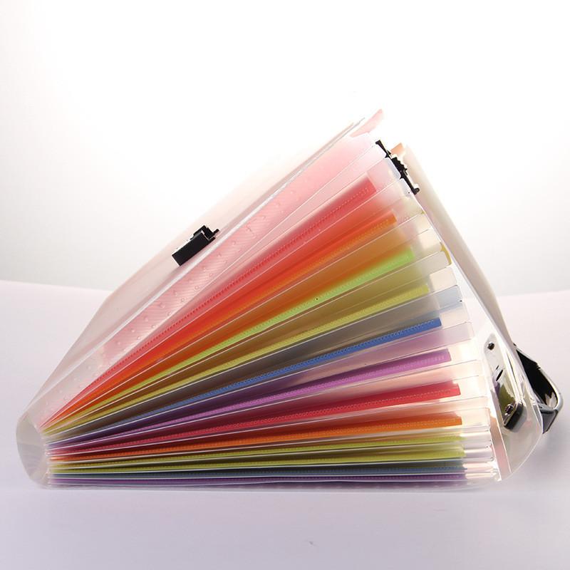 Изображение товара: A4 папка для файлов с расширением 13 карманов цветная Студенческая сумка для хранения информации модный Органайзер портфель офисные принадлежности