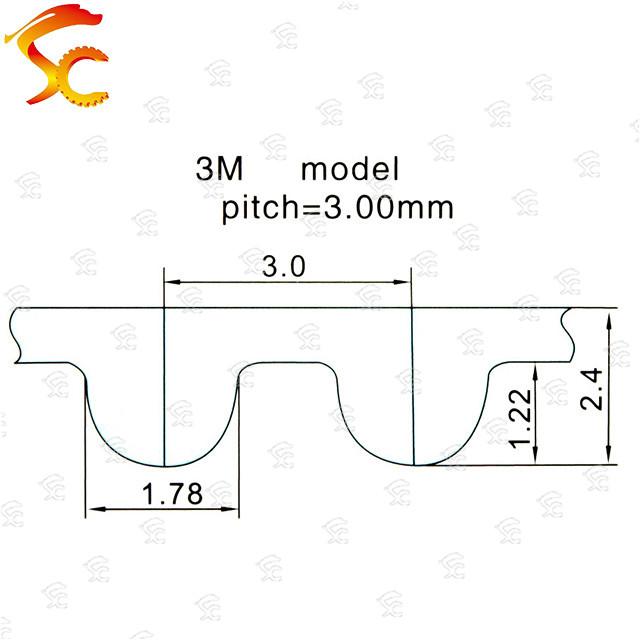 Изображение товара: 3M-582-9MM 3D принтер замкнутый шлейф HTD 3 м длина ремня 582 мм зубьями 194 замкнутый шлейф резиновый ремень привода ширина 9 мм
