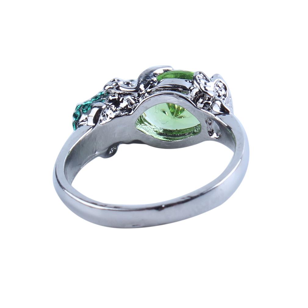 Изображение товара: Milangirl форма милой лягушки кольцо на палец Винтаж зеленый фианит лягушка держать Кристалл Кольца для женщин Бохо животное обручальное кольцо
