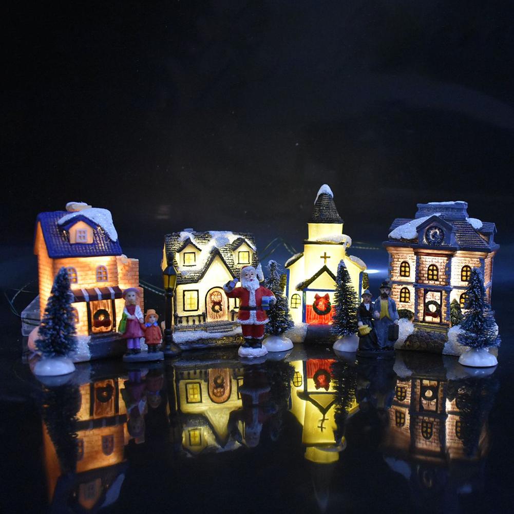 Изображение товара: 10 шт./компл., мини-украшения для дома, рождественские костюмы Санта-Клауса, детский подарок, сияющий милый Рождественский Декор в салоне, 2021