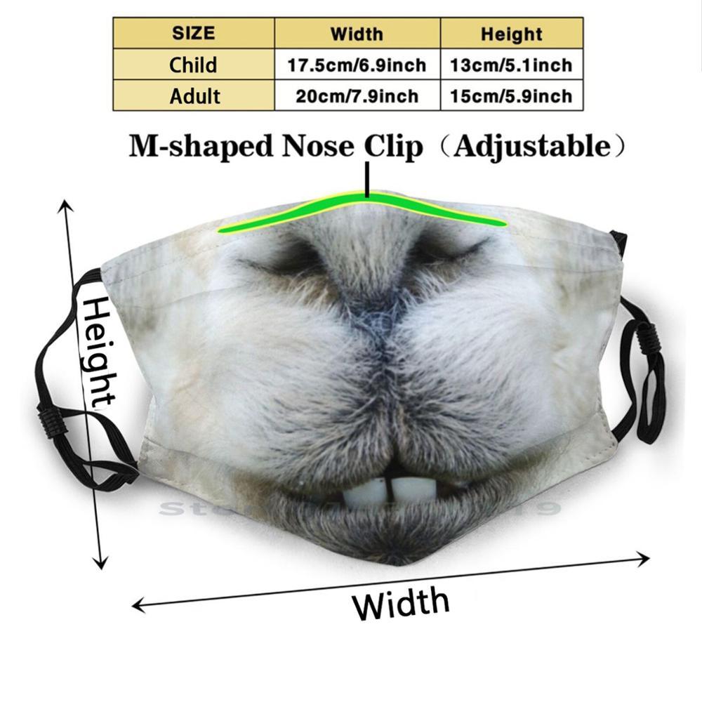Изображение товара: Смешная маска для рта Альпака многоразовая Pm2.5 фильтр Сделай Сам маска для рта дети Альпака лицо Альпака рот животное лицо смешное
