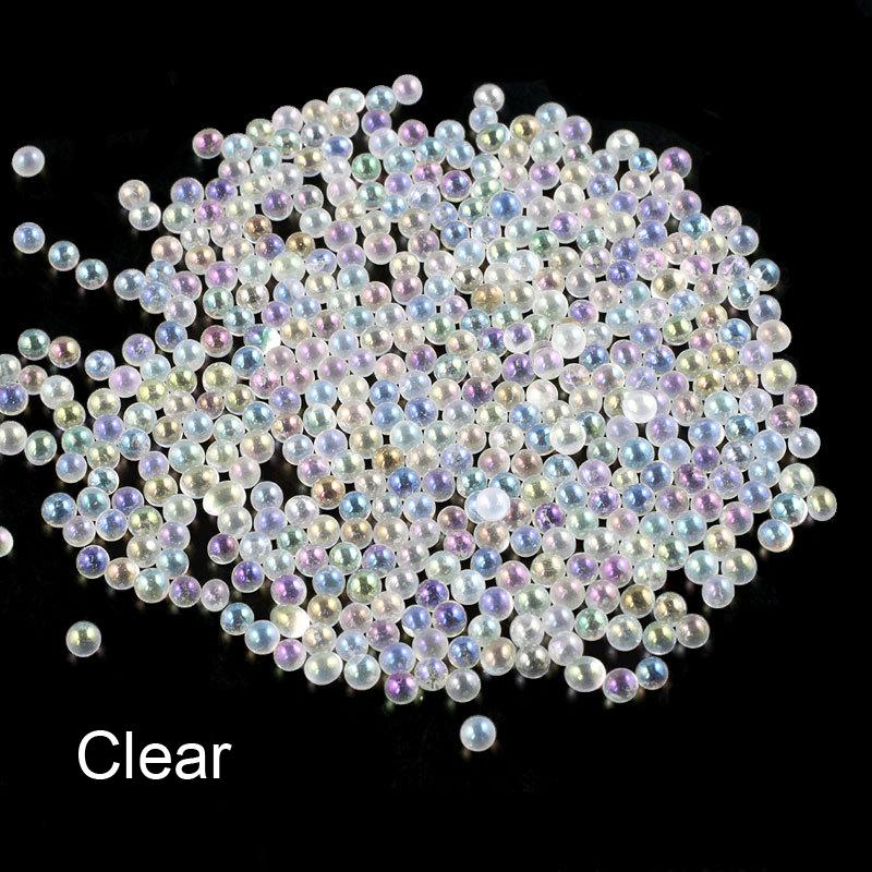 Изображение товара: 15 г 1,5-2 мм Цветные Пузырьковые бусины для наполнения ювелирных изделий, Нейл-арт, прозрачные полимерные аксессуары для ювелирных изделий, популярные аксессуары