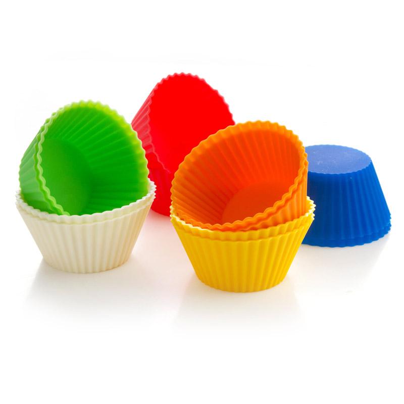 Изображение товара: Круглая силиконовая форма для пирога, форма для выпечки, форма для торта, силиконовая чашка, чашка для торта, домашние кухонные инструменты для приготовления пищи