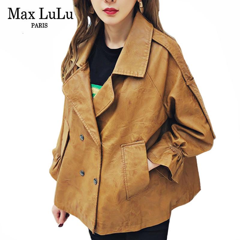 Изображение товара: Куртка Max LuLu Женская Байкерская в европейском стиле, модная винтажная верхняя одежда из искусственной кожи в стиле панк, размера плюс, осень 2019