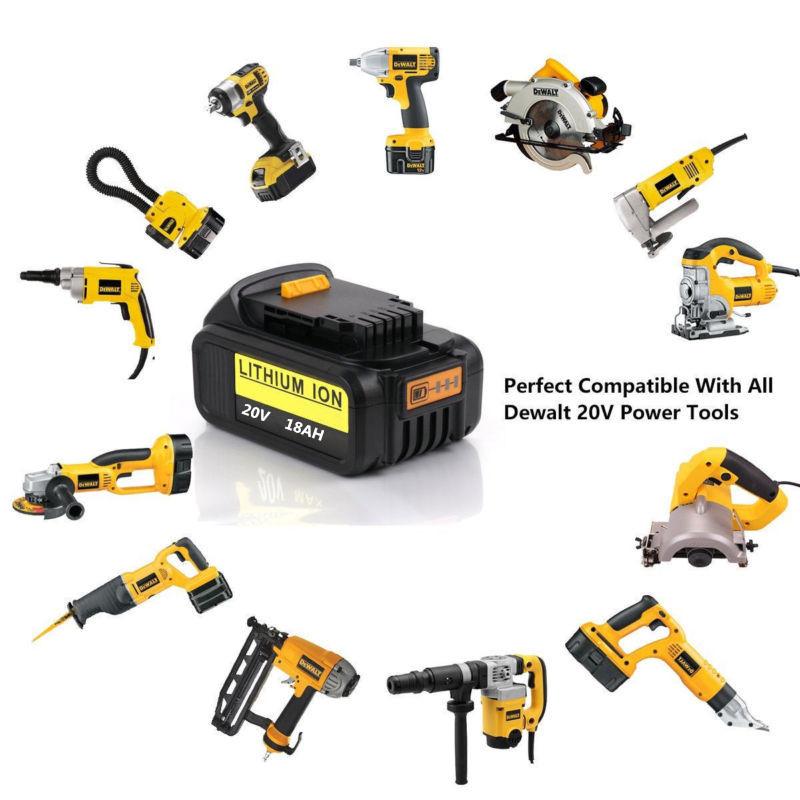 Изображение товара: Сменный аккумулятор для электроинструмента DeWalt DCB184, DCB181, DCB182, DCB200, 20 в, 5 А, 20 в, 20 в + зарядное устройство 3 А, 20 в