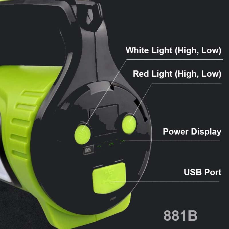 Изображение товара: Портативный многофункциональный прожектор ZK20, светодиодный фонарь с зарядкой от USB, водонепроницаемый суперъяркий