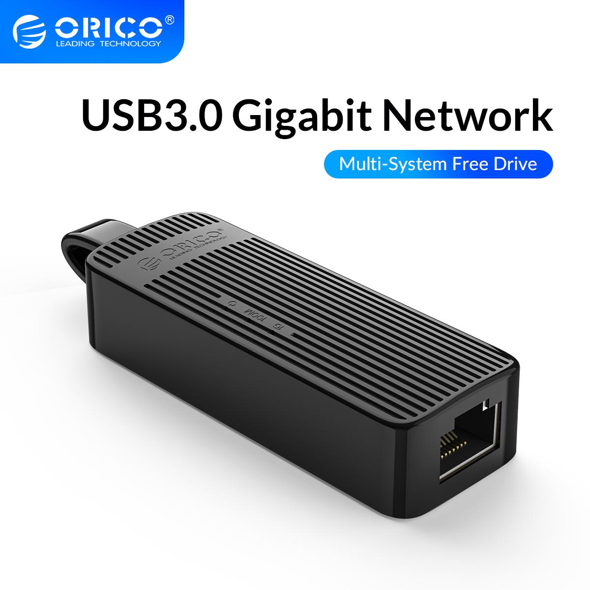 Изображение товара: Адаптер ORICO USB Ethernet, USB 3,0 2,0 Сетевая карта к USB RJ45 Lan для Windows 7, 8, 8.1.10, Mac OS и Linux