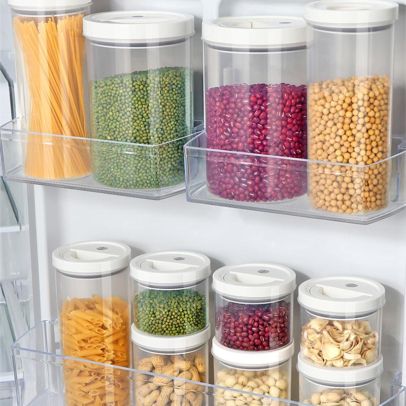 Изображение товара: Кухонный прозрачный герметичный ящик для хранения банок зерен контейнер для хранения фасоли органайзер для пищевых контейнеров контейнер для хранения холодильников