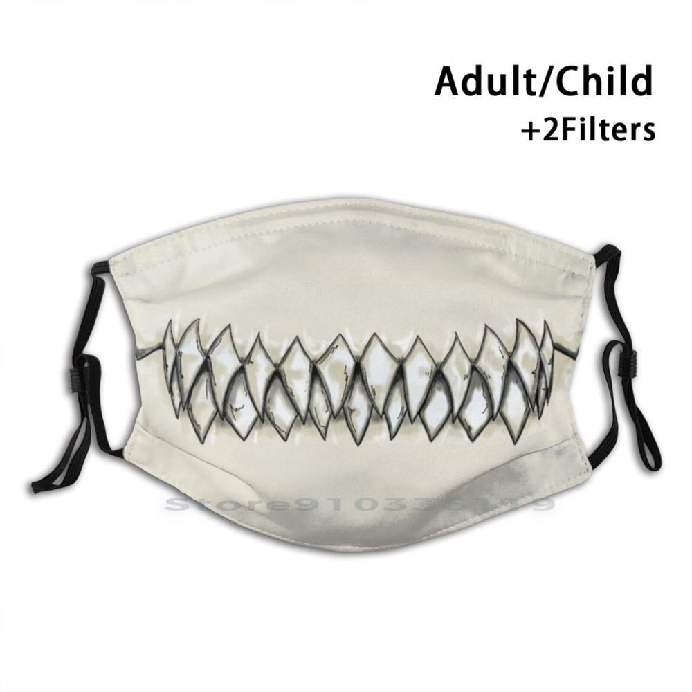 Изображение товара: Забавная моющаяся маска с фильтром для зубов, для взрослых и детей, имитация Аниме Манга, ужасов, животных, черепа