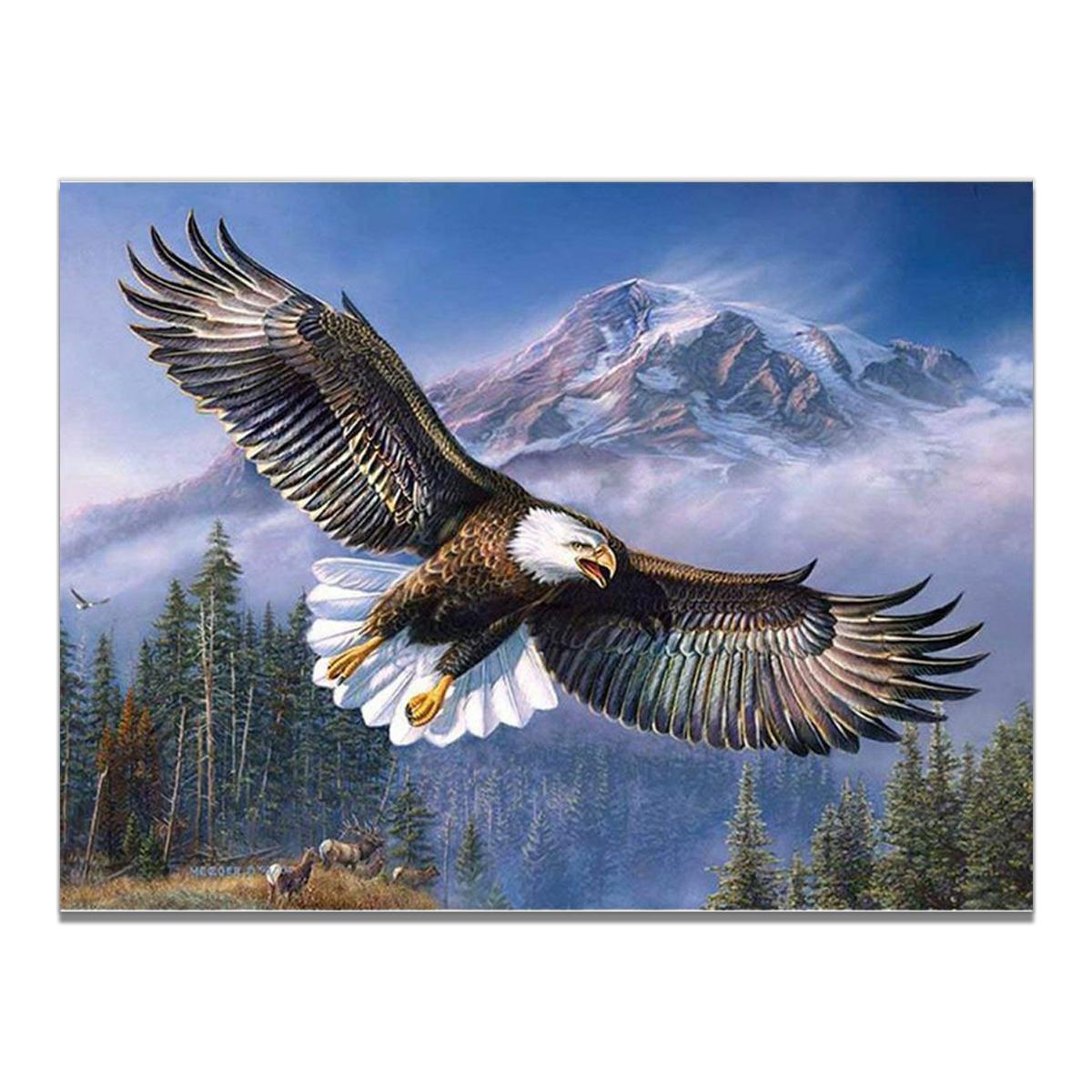 Изображение товара: Современный постер на холсте с изображением летающего орла и деревьев, настенное украшение для гостиной и дома