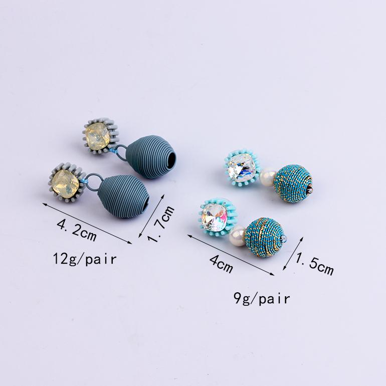 Изображение товара: YAMEGA, модные дизайнерские серьги для женщин, уникальные синие серьги-капли с кристаллами, милые серьги для девочек, ювелирные изделия, подарки, новое поступление