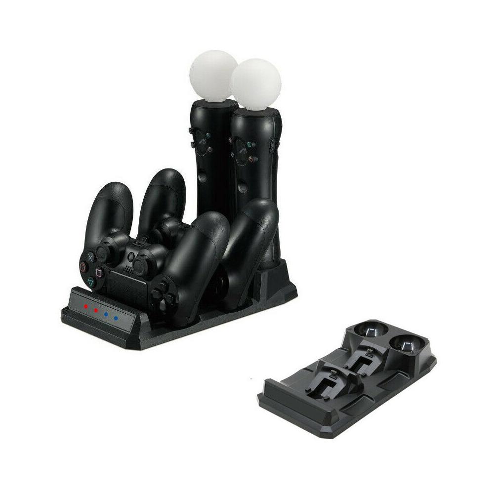 Изображение товара: OSTENT 4 в 1 Зарядное устройство Док-станция Подставка для контроллера PS4 PS VR