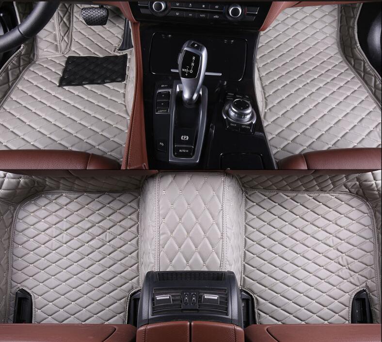 Изображение товара: Коврики для автомобиля 13-17 Hyundai Santa Fe ix45 2013-2017, кожаные коврики с вышивкой
