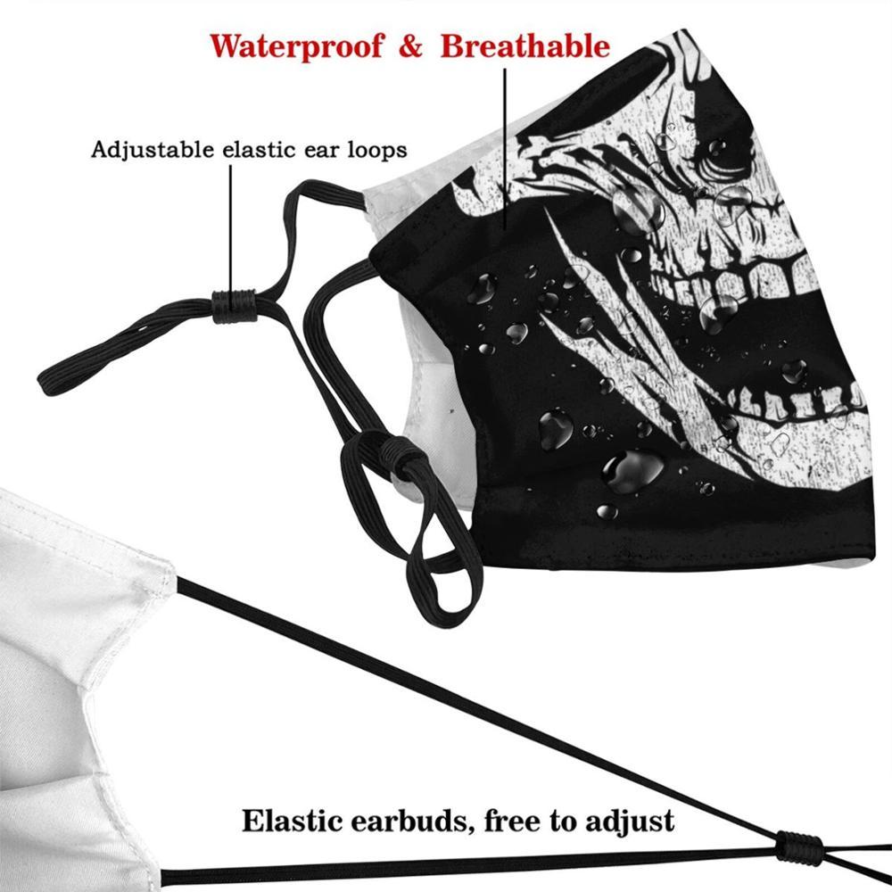 Изображение товара: Маска-череп маска для лица маска из ткани череп многоразовая маска для рта маска для лица с фильтрами для детей крутое дыхание смешное общение для рта