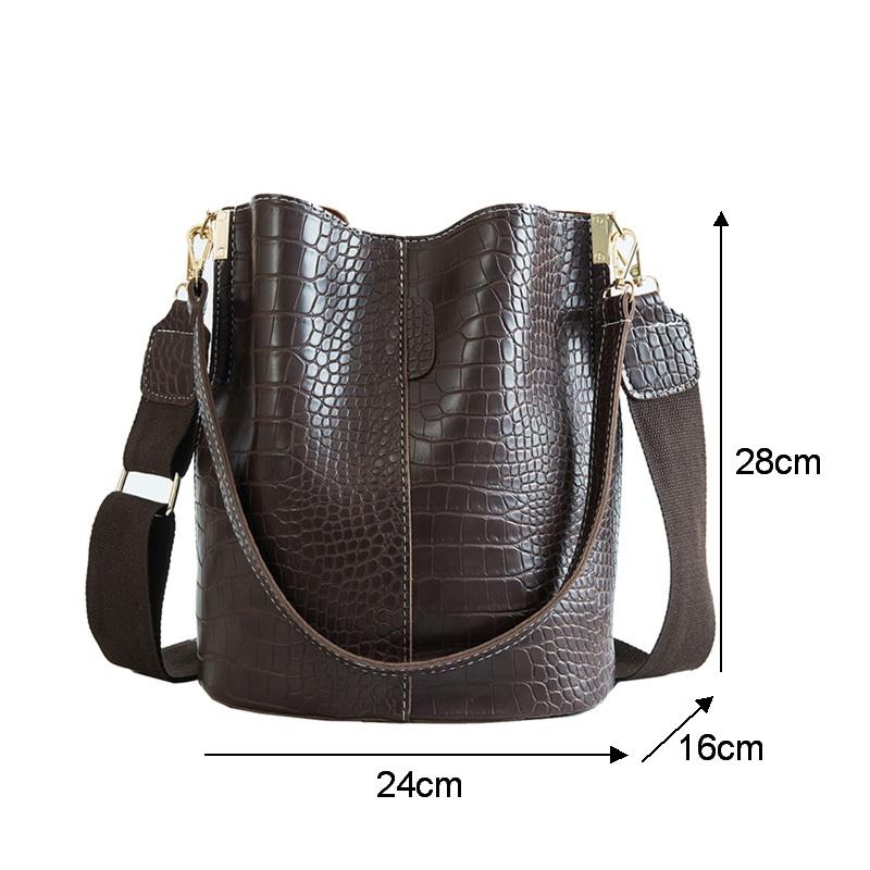 Изображение товара: Сумка-мешок женская из экокожи, брендовый роскошный саквояж на плечо, качественный мессенджер, вместительная сумочка