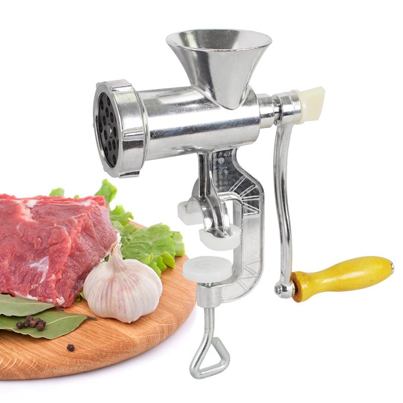 Изображение товара: Ручная многофункциональная Мясорубка из алюминиевого сплава, ручная мясорубка, машина для наполнения мяса, мельница, машина для прессования