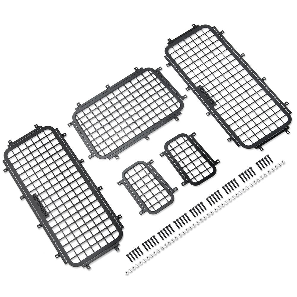 Изображение товара: Оконная сетка AXSPEED TRX4 из нержавеющей стали, комплект защитной сетки, стереоскопическая оконная сетка для 1/10 радиоуправляемого гусеничного автомобиля, запчасти TRX-4