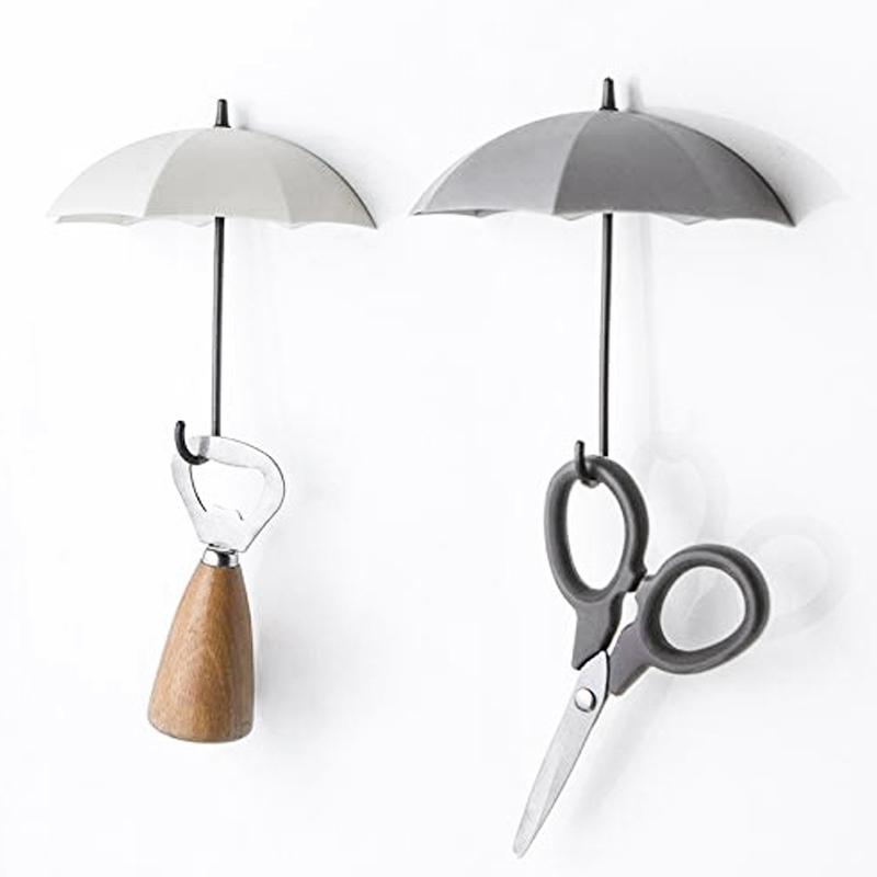Изображение товара: 3 шт. вешалка для ключей в форме зонта антипригарный крючок настенный держатель крючки декоративная стойка для кухни аксессуары для ванной комнаты-ABUX